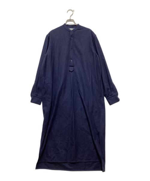 BLAMINK（ブラミンク）BLAMINK (ブラミンク) ウールフラノワンピース ネイビー サイズ:Sの古着・服飾アイテム