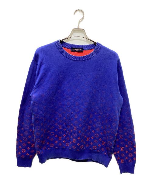 LOUIS VUITTON（ルイ ヴィトン）LOUIS VUITTON (ルイ ヴィトン) モノグラムグラディエント ニット ブルー サイズ:Lの古着・服飾アイテム