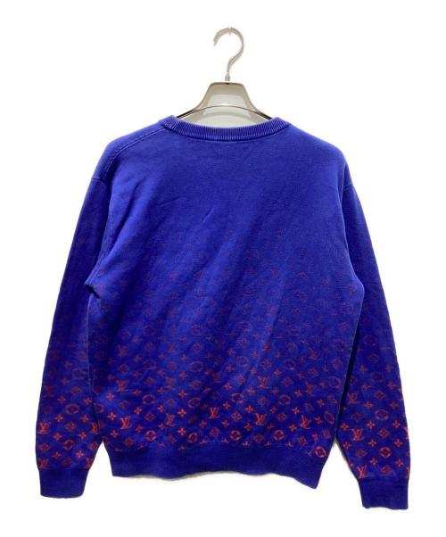 LOUIS VUITTON（ルイ ヴィトン）LOUIS VUITTON (ルイ ヴィトン) モノグラムグラディエント ニット ブルー サイズ:Lの古着・服飾アイテム