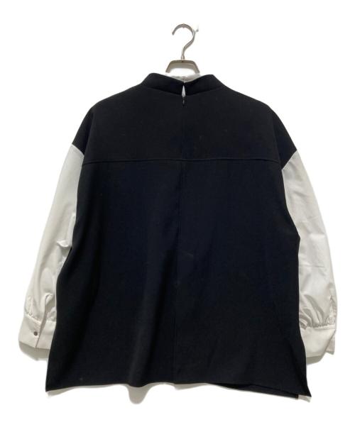ENFOLD（エンフォルド）ENFOLD (エンフォルド) OFF NECK LAYERED PULLOVER ブラック サイズ:38の古着・服飾アイテム