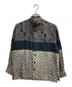 ISSEY MIYAKE MENイッセイミヤケメン）の古着「シルク混シャツ」｜グレー