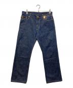 LOUIS VUITTONルイ ヴィトン）の古着「ロゴステッチデニムパンツ」｜ネイビー