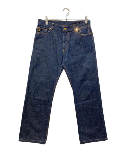 LOUIS VUITTON（ルイ ヴィトン）LOUIS VUITTON (ルイ ヴィトン) ロゴステッチデニムパンツ ネイビー サイズ:Lの古着・服飾アイテム