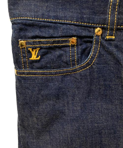 LOUIS VUITTON（ルイ ヴィトン）LOUIS VUITTON (ルイ ヴィトン) ロゴステッチデニムパンツ ネイビー サイズ:Lの古着・服飾アイテム