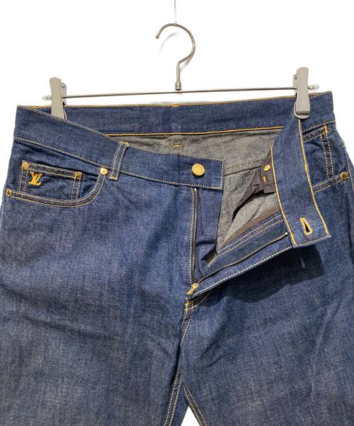 LOUIS VUITTON（ルイ ヴィトン）LOUIS VUITTON (ルイ ヴィトン) ロゴステッチデニムパンツ ネイビー サイズ:Lの古着・服飾アイテム