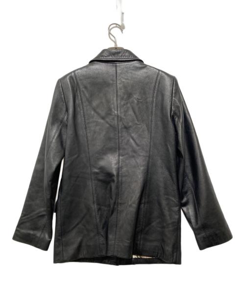 BURBERRY LONDON（バーバリーロンドン）BURBERRY LONDON (バーバリーロンドン) 裏ノバチェックレザー3Bジャケット ブラック サイズ:40の古着・服飾アイテム