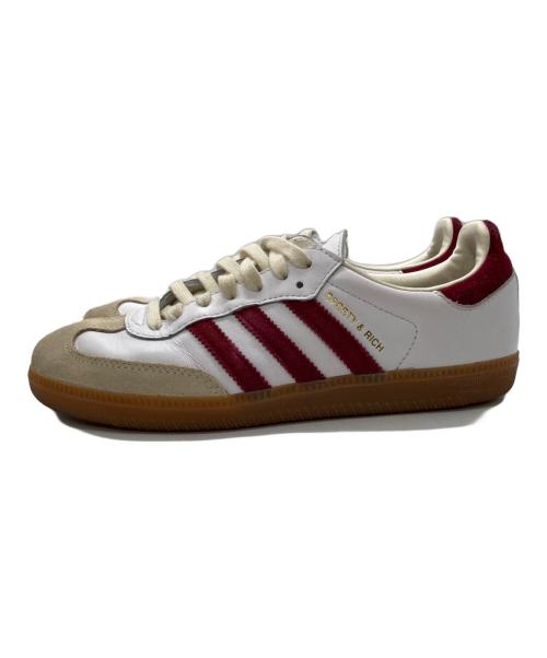 adidas（アディダス）adidas (アディダス) Sporty & Rich (スポーティーアンドリッチ) SAMBA ローカットスニーカー ホワイト×レッド サイズ:24cmの古着・服飾アイテム