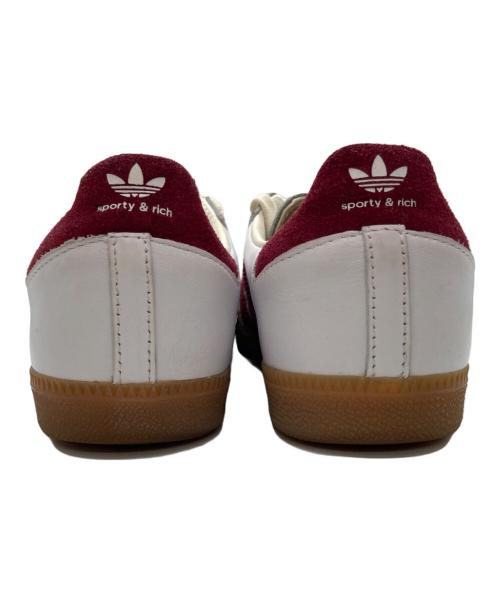 adidas（アディダス）adidas (アディダス) Sporty & Rich (スポーティーアンドリッチ) SAMBA ローカットスニーカー ホワイト×レッド サイズ:24cmの古着・服飾アイテム