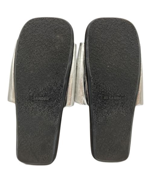 JIL SANDER（ジルサンダー）JIL SANDER (ジルサンダー) スクエアトゥーパンプス シルバー サイズ:37の古着・服飾アイテム