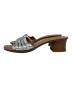 BOTTEGA VENETA (ボッテガベネタ) イントレチャートサンダル シルバー サイズ:23.5㎝：12000円
