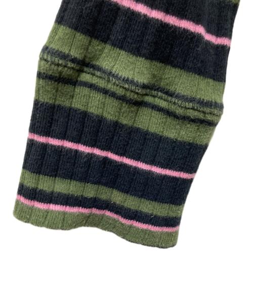 MARNI（マルニ）MARNI (マルニ) タートルネックボーダーニット グリーン サイズ:44(S)の古着・服飾アイテム