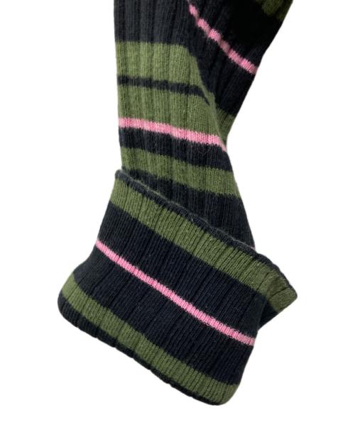 MARNI（マルニ）MARNI (マルニ) タートルネックボーダーニット グリーン サイズ:44(S)の古着・服飾アイテム