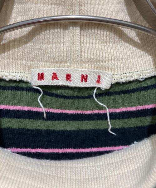 MARNI（マルニ）MARNI (マルニ) タートルネックボーダーニット グリーン サイズ:44(S)の古着・服飾アイテム