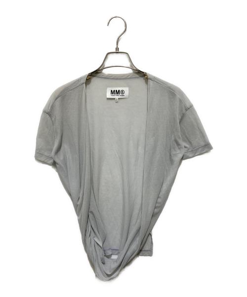 MM6 Maison Margiela（エムエムシックスメゾンマルジェラ）MM6 Maison Margiela (エムエムシックスメゾンマルジェラ) カシュクールカットソー グレー サイズ:Mの古着・服飾アイテム