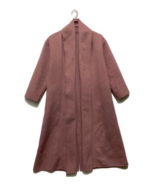 eimy istoire（エイミーイストワール）eimy istoire (エイミーイストワール) ダブルフェイスガウンコート ピンク サイズ:FREEの古着・服飾アイテム