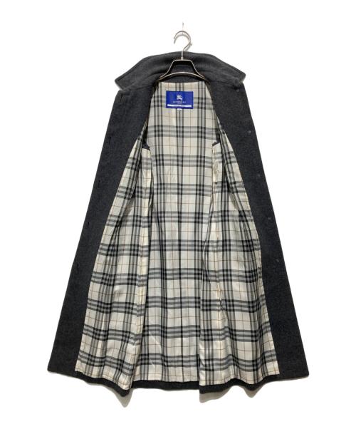 BURBERRY BLUE LABEL（バーバリーロンドンブルーレーベル）BURBERRY BLUE LABEL (バーバリーロンドンブルーレーベル) 裏ノバチェックアンゴラウールコート グレー サイズ:38の古着・服飾アイテム