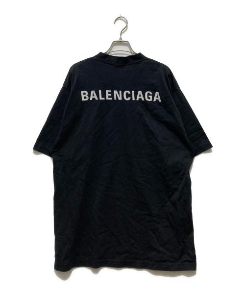 BALENCIAGA（バレンシアガ）BALENCIAGA (バレンシアガ) エンブロイドロゴTシャツ ブラック サイズ:XSの古着・服飾アイテム