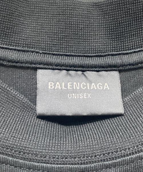 BALENCIAGA（バレンシアガ）BALENCIAGA (バレンシアガ) エンブロイドロゴTシャツ ブラック サイズ:XSの古着・服飾アイテム