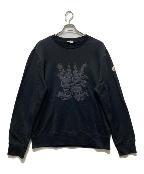 MONCLER（モンクレール）MONCLER (モンクレール) パッチエンブレムスウェット ブラック サイズ:XLの古着・服飾アイテム