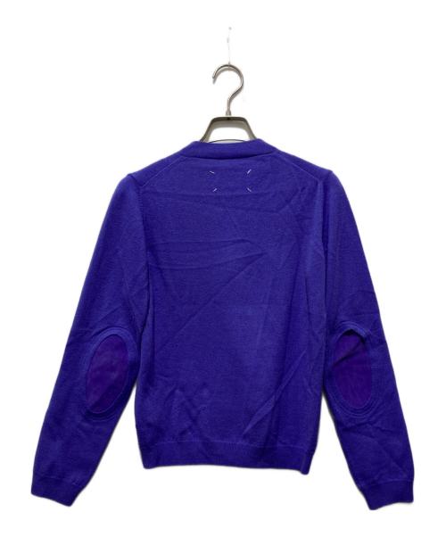 Maison Margiela（メゾンマルジェラ）Maison Margiela (メゾンマルジェラ) エルボーパッチカーディガン パープル サイズ:XSの古着・服飾アイテム