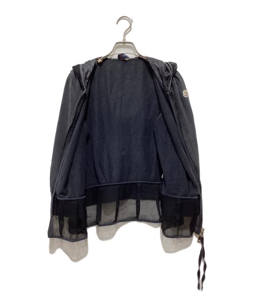MONCLER（モンクレール）MONCLER (モンクレール) メッシュヘム ジップアップパーカー ブラック サイズ:Mの古着・服飾アイテム
