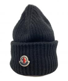 MONCLER（モンクレール）の古着「BERRETTO TRICOT ベッレット トリコ ワッペン ニット帽/ビーニー」｜ブラック