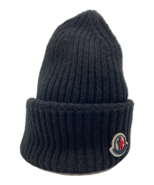 MONCLER（モンクレール）MONCLER (モンクレール) BERRETTO TRICOT ベッレット トリコ ワッペン ニット帽/ビーニー ブラックの古着・服飾アイテム