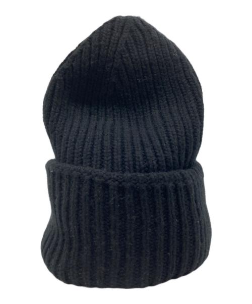 MONCLER（モンクレール）MONCLER (モンクレール) BERRETTO TRICOT ベッレット トリコ ワッペン ニット帽/ビーニー ブラックの古着・服飾アイテム