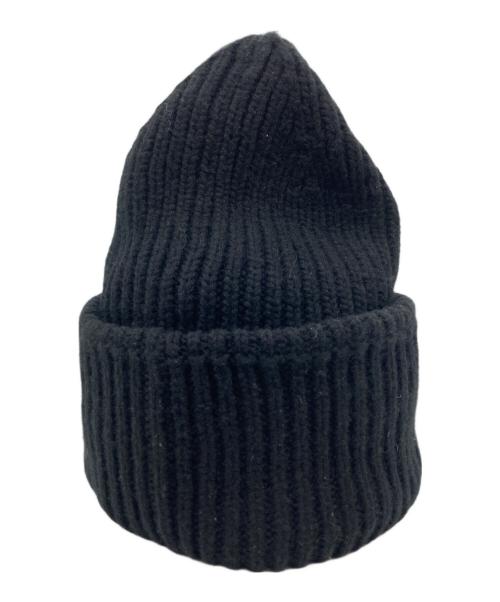 MONCLER（モンクレール）MONCLER (モンクレール) BERRETTO TRICOT ベッレット トリコ ワッペン ニット帽/ビーニー ブラックの古着・服飾アイテム