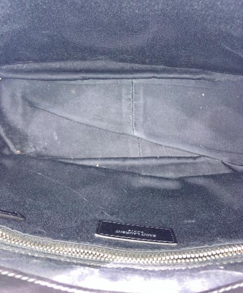 Saint Laurent Paris（サンローランパリ）Saint Laurent Paris (サンローランパリ) カーフレザーショルダーバッグ ブラックの古着・服飾アイテム