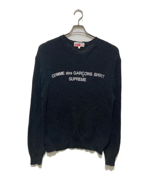 COMME des GARCONS SHIRT（コムデギャルソンシャツ）COMME des GARCONS SHIRT (コムデギャルソンシャツ) Supreme (シュプリーム) 18AW Comme des Garcons SHIRT Sweater ブラック サイズ:Ｓの古着・服飾アイテム