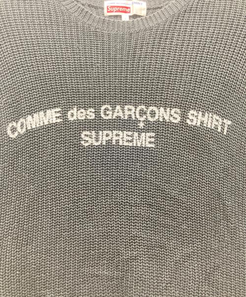 COMME des GARCONS SHIRT（コムデギャルソンシャツ）COMME des GARCONS SHIRT (コムデギャルソンシャツ) Supreme (シュプリーム) 18AW Comme des Garcons SHIRT Sweater ブラック サイズ:Ｓの古着・服飾アイテム