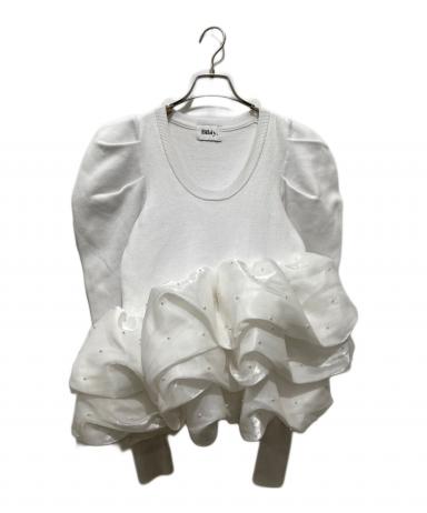 Bibiy. AMELIE PEPURAMU KNIT 白 中古・古着通販】Bibiy. (ビビィ) AMELIE PEPURAMU KNIT ホワイト