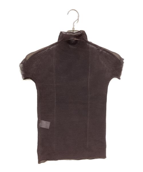 ISSEY MIYAKE（イッセイミヤケ）ISSEY MIYAKE (イッセイミヤケ) プリーツカットソー ブラウン サイズ:Mの古着・服飾アイテム