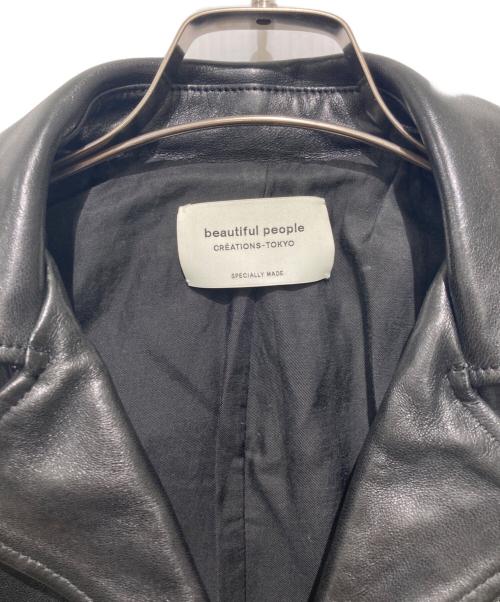 beautiful people（ビューティフルピープル）beautiful people (ビューティフルピープル) シープムレザージャケット ブラック サイズ:160の古着・服飾アイテム