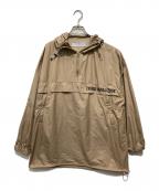 THIRD MAGAZINEサードマガジン）の古着「ロゴプリントアノラックパーカー」｜ブラウン