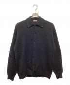 AURALEEオーラリー）の古着「BRUSHED COTTON WOOL RIB KNIT SHIRT」｜ブラック