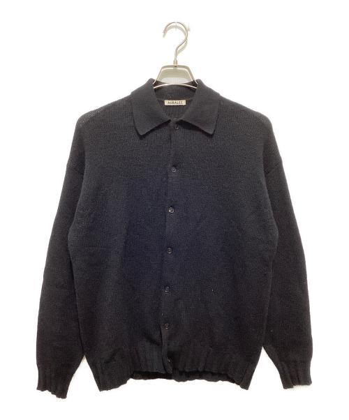 AURALEE（オーラリー）AURALEE (オーラリー) BRUSHED COTTON WOOL RIB KNIT SHIRT ブラック サイズ:4の古着・服飾アイテム