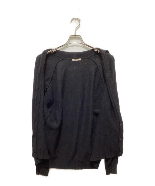 AURALEE（オーラリー）AURALEE (オーラリー) BRUSHED COTTON WOOL RIB KNIT SHIRT ブラック サイズ:4の古着・服飾アイテム