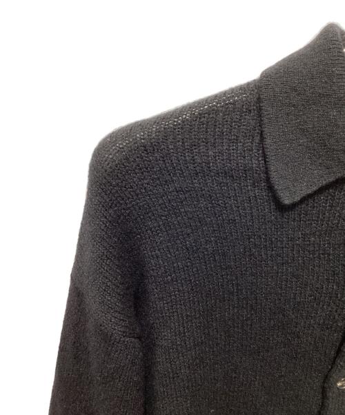 AURALEE（オーラリー）AURALEE (オーラリー) BRUSHED COTTON WOOL RIB KNIT SHIRT ブラック サイズ:4の古着・服飾アイテム