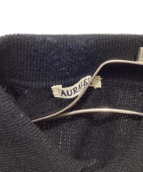 AURALEE（オーラリー）AURALEE (オーラリー) BRUSHED COTTON WOOL RIB KNIT SHIRT ブラック サイズ:4の古着・服飾アイテム