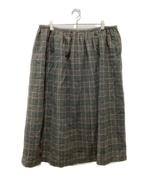 tricot COMME des GARCONS（トリココムデギャルソン）tricot COMME des GARCONS (トリココムデギャルソン) チェックラップスカート グレー サイズ:FREEの古着・服飾アイテム
