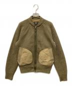 RRLダブルアールエル）の古着「ニット切替ジャケット」｜ベージュ