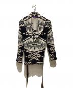 RALPH LAUREN Purple Labelラルフ ローレン パープル レーベル）の古着「ショールカラーウールカシミヤカーディガン」｜ベージュ×ブラック