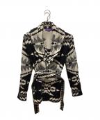 RALPH LAUREN Purple Labelラルフ ローレン パープル レーベル）の古着「ショールカラーウールカシミヤカーディガン」｜ベージュ×ブラック