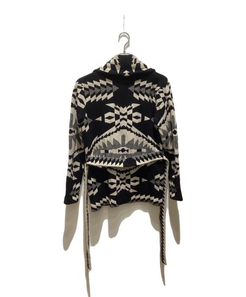 RALPH LAUREN Purple Label（ラルフ ローレン パープル レーベル）RALPH LAUREN Purple Label (ラルフ ローレン パープル レーベル) ショールカラーウールカシミヤカーディガン ベージュ×ブラック サイズ:Sの古着・服飾アイテム