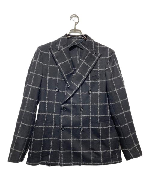 TAGLIATORE（タリアトーレ）TAGLIATORE (タリアトーレ) MONTECARLO モンテカルロ ダブルジャケット ブラック×ホワイト サイズ:50の古着・服飾アイテム