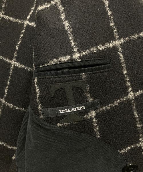 TAGLIATORE（タリアトーレ）TAGLIATORE (タリアトーレ) MONTECARLO モンテカルロ ダブルジャケット ブラック×ホワイト サイズ:50の古着・服飾アイテム