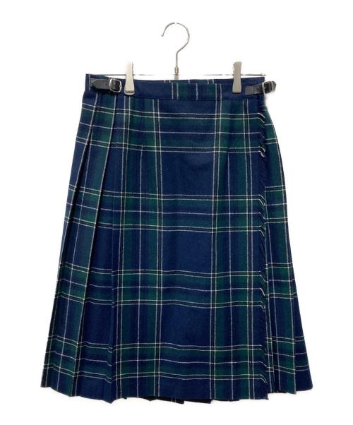 O'NEIL OF DUBLIN（オニールオブダブリン）O'NEIL OF DUBLIN (オニールオブダブリン) チェックラップスカート ネイビー×グリーン サイズ:US8の古着・服飾アイテム