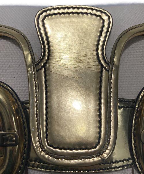 FENDI（フェンディ）FENDI (フェンディ) B BIS チェーンショルダーバッグ ベージュ×ゴールドの古着・服飾アイテム